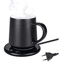 Calentador de café con Taza- Calentador de Bebidas portátil- Calentador de Tazas Inteligente- con Dos Controles de…